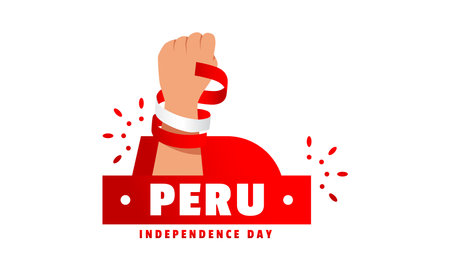 Peru Independence day event celebrate backgroundのイラスト素材
