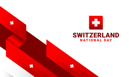 Switzerland National day event celebrateのイラスト素材