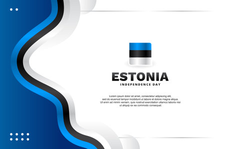Estonia Independence Day Celebrate Designのイラスト素材