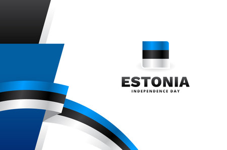Estonia Independence Day Celebrate Designのイラスト素材
