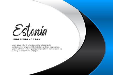 Estonia Independence Day Celebrate Designのイラスト素材