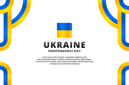 Ukraine Independence Day Design Celebrateのイラスト素材