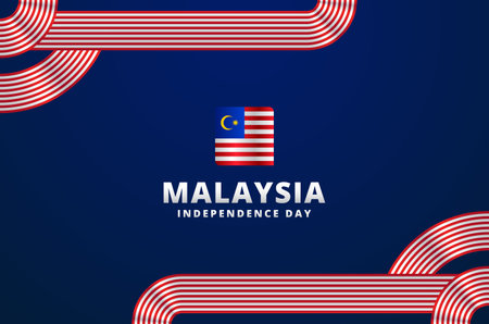 Malaysia Independence Day Design Templateのイラスト素材