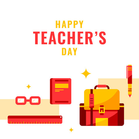 Happy Teachers Day Design Celebrationのイラスト素材