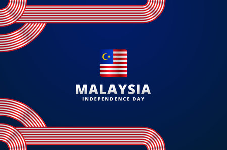 Malaysia Independence Day Design Templateのイラスト素材