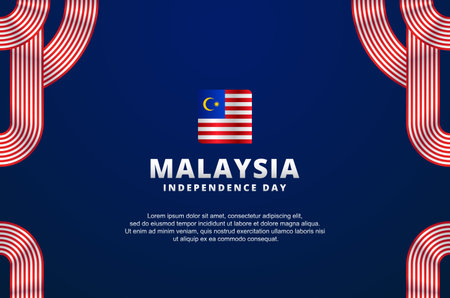 Malaysia Independence Day Design Templateのイラスト素材