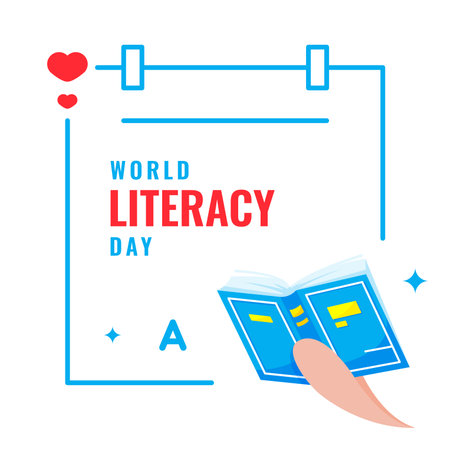 World Literacy Day Design Celebrationのイラスト素材