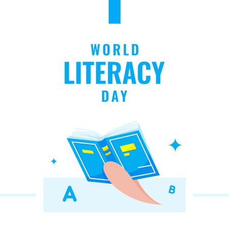 World Literacy Day Design Celebrationのイラスト素材