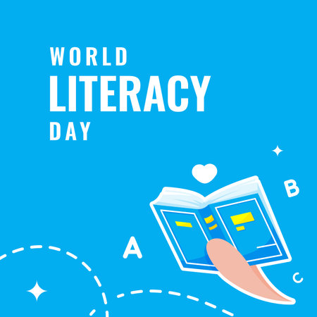 World Literacy Day Design Celebrationのイラスト素材