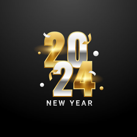 2024 New Year Celebration Designのイラスト素材