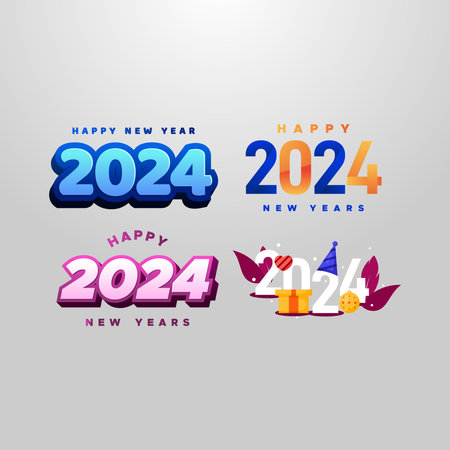 2024 New Year Celebration Designのイラスト素材