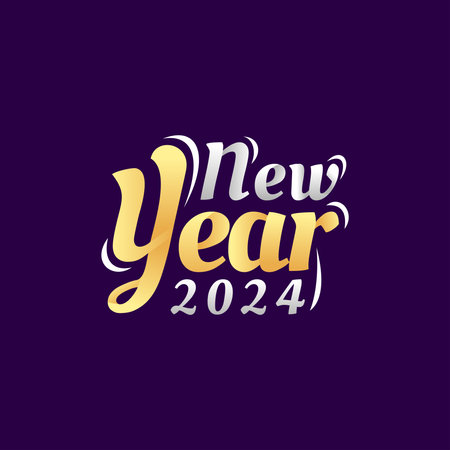 Happy 2024 New Year Vector Designのイラスト素材