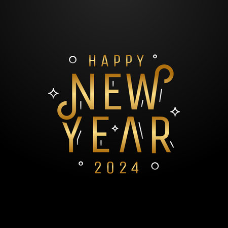 Lettering New Year Collection Setのイラスト素材