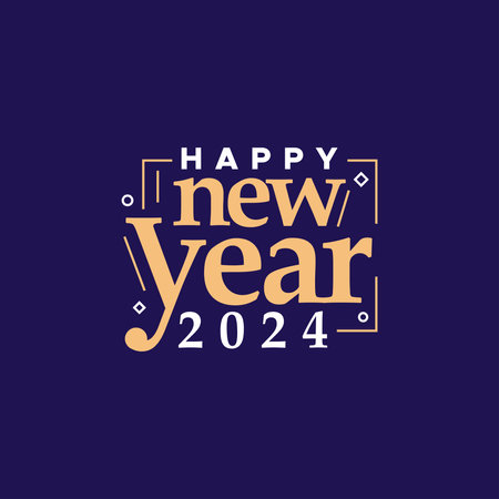Happy 2024 New Year Vector Designのイラスト素材
