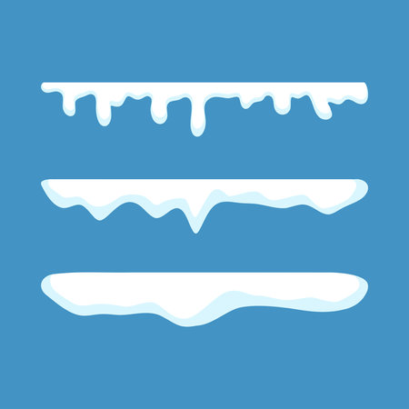 snow cap winter theme vector designのイラスト素材