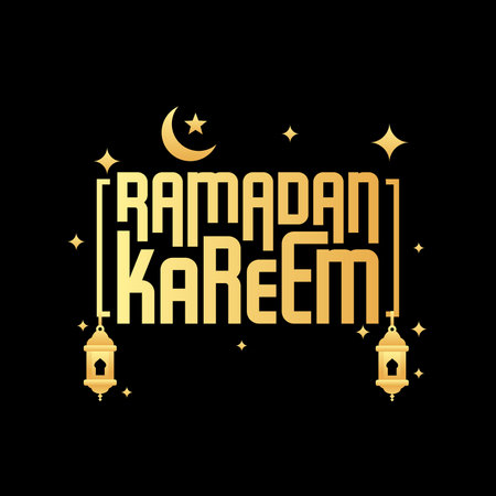 Ramadan Kareem Letter Vector Designのイラスト素材