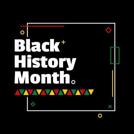 Black History Month Geometric Vector Design