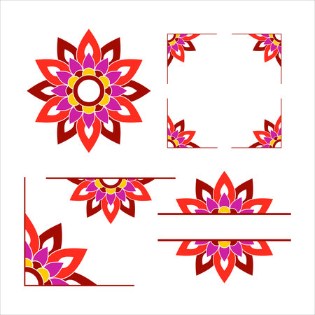 Mandala Wedding Ornament Vector Designのイラスト素材