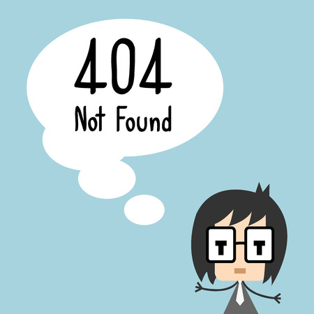 Vector 404 Error Page not found. businessman cry concept, のイラスト素材