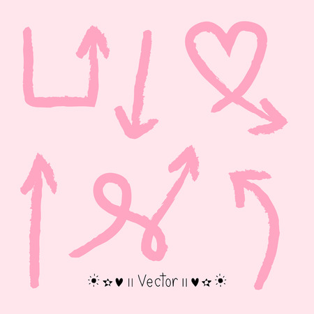 Vector set of hand drawn arrows, Illustration great for any use.のイラスト素材