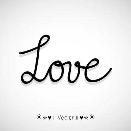 Vector Love Hand Drawn great for any use.のイラスト素材