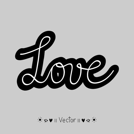 Vector Love Hand Drawn great for any use.のイラスト素材