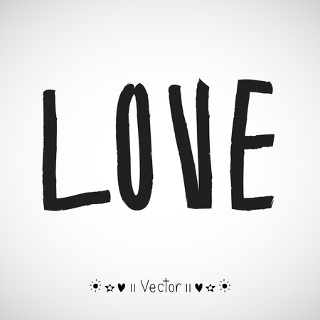 Vector Love Hand Drawn great for any use.のイラスト素材