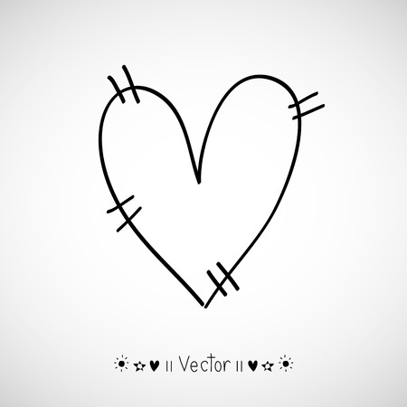 Vector Love Hand Drawn great for any use.のイラスト素材
