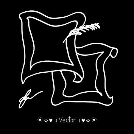 Vector Hand Drawn Frames Set. Cartoon style great for any use.のイラスト素材
