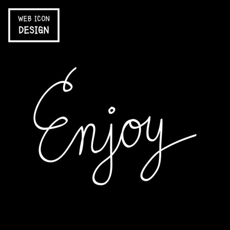 Vector enjoy the little things hand-lettering. Handmade calligraphy great for any use.のイラスト素材