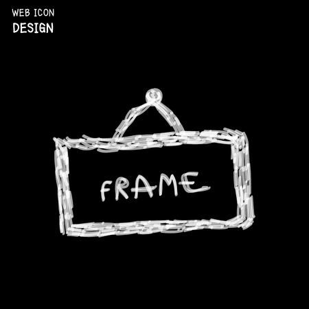 Vector blank picture frame template set isolated on background, Illustration EPS10 great for any use.のイラスト素材