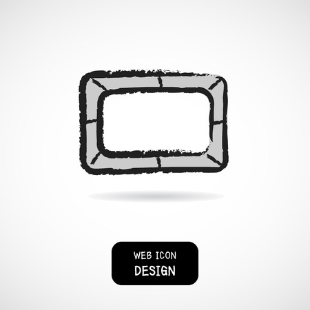 Vector blank picture frame template set isolated on background, Illustration EPS10 great for any use.のイラスト素材