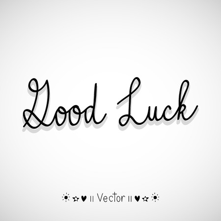 Vector Good luck. Hand lettering.のイラスト素材