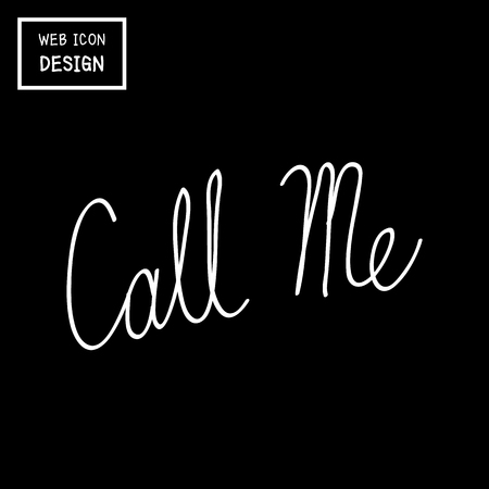 Vector Call Me, rough typography for poster. Illustration EPS10 great for any use.のイラスト素材