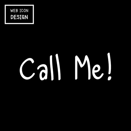 Vector Call Me, rough typography for poster. Illustration EPS10 great for any use.のイラスト素材