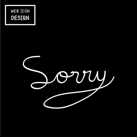 Vector Sorry sign or symbol. Illustration EPS10 great for any use.のイラスト素材