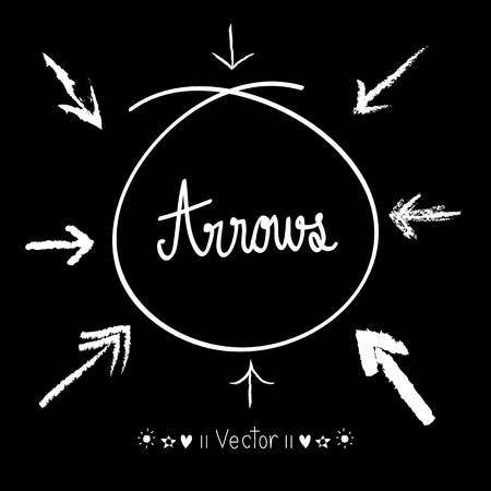 Sketch arrows vector set, Illustration EPS10 great for any use.のイラスト素材