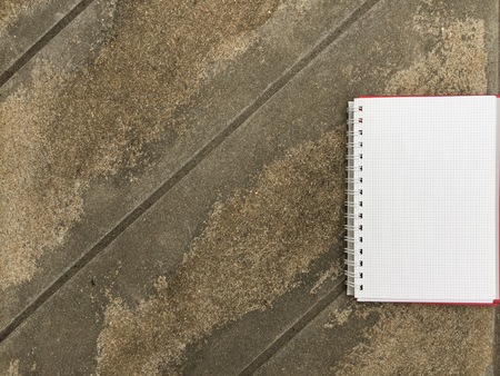 Blank Notebook With A Cement Background Great For Any Use.の写真素材