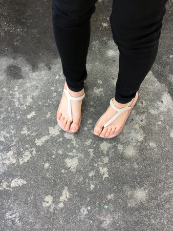 Female Black Pants and Footwear Great For Any Use.