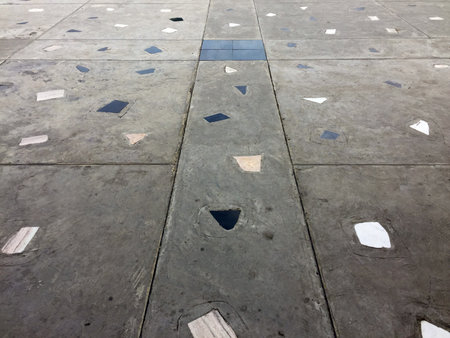 Old Vintage Concrete Stone Tiles Floor Background Great For Any Use.