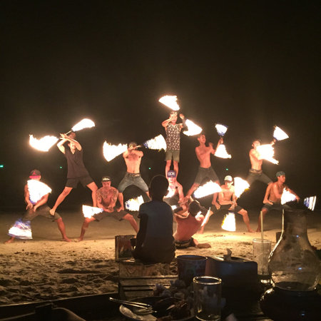 Spining Fire Show, Fire Art for Background Great For Any Use.のeditorial素材