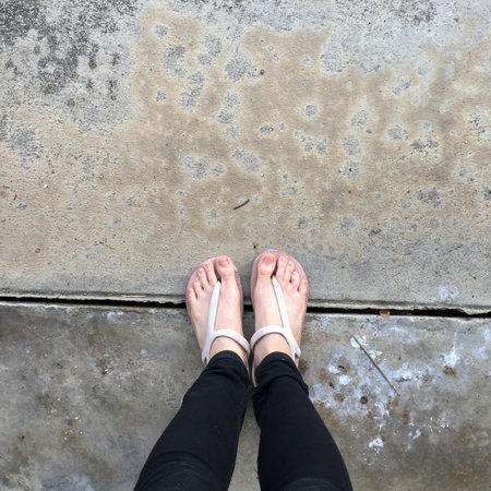 Female Black Pants and Footwear Great For Any Use.