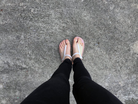Female Black Pants and Footwear Great For Any Use.