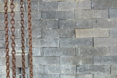 Old Vintage Gray Brick Wall Texture for Background Great for Any Use.の写真素材