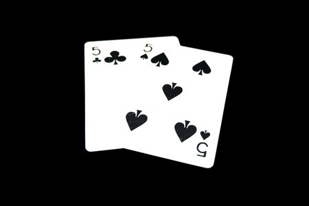 Two of Spades Playing card. Playing cards 5 isolated On Black Background Great for Any Use.