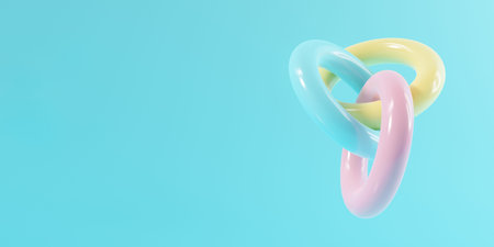 Cute 3d blue background abstract texture with bubble party. Realistic 3d rendering for display...