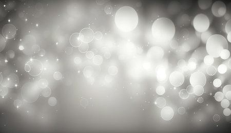 White lights background texture abstract Christmas decoration. Beautiful bright winter sparkle silver bokeh, 3d rendering of Generative Ai.の素材
