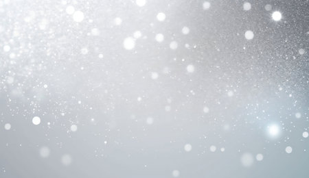 White lights background texture abstract Christmas decoration. Beautiful bright winter sparkle silver bokeh, 3d rendering of Generative Ai.の素材