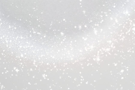 White lights background texture abstract Christmas decoration. Beautiful bright winter sparkle silver bokeh, 3d rendering of Generative Ai.の素材