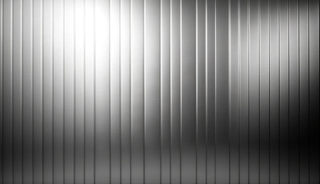 Silver background texture, stainless steel in studio room. Gray 3d rendering illustration. Generative Ai.の素材